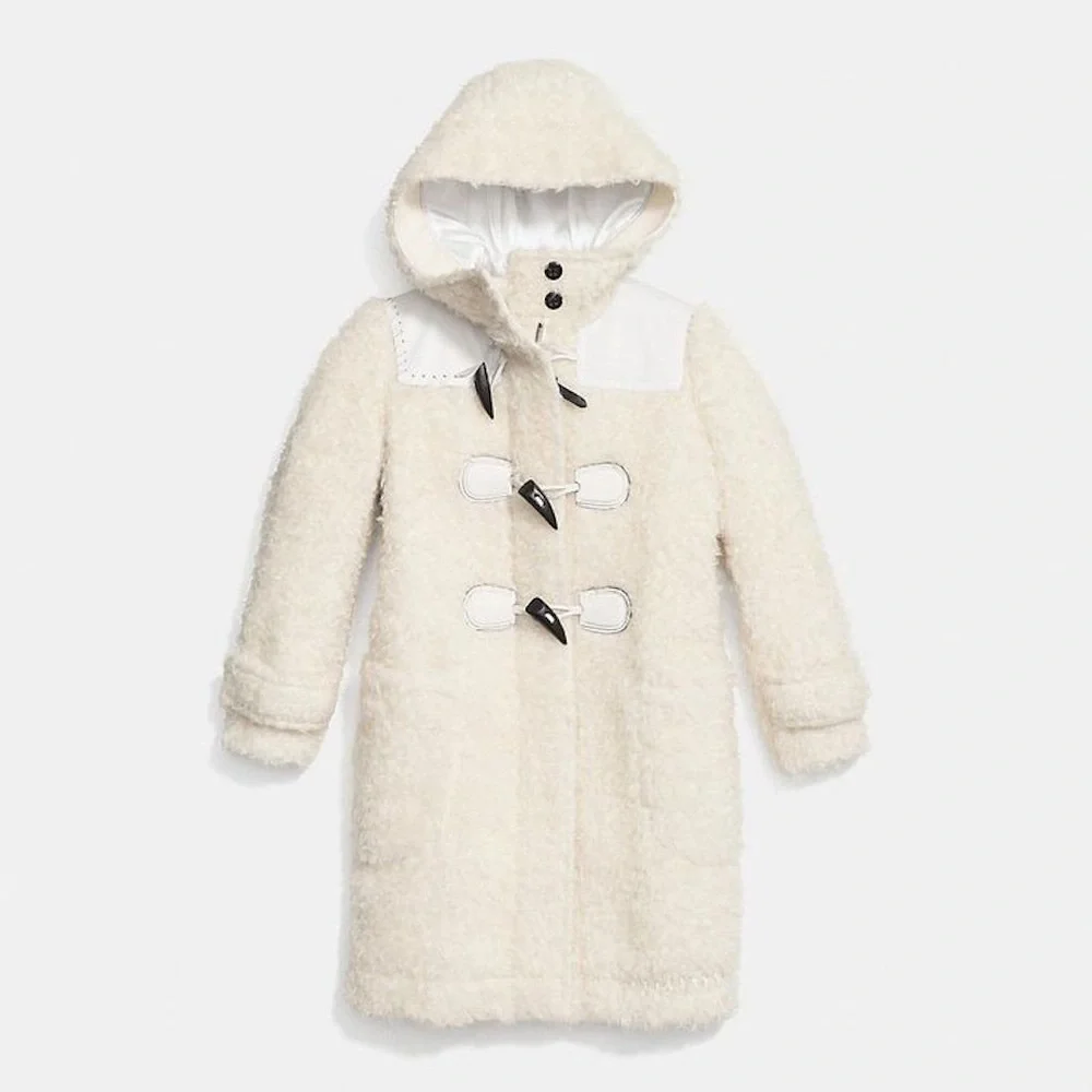 NWOT COACH Rip Repair Duffle Coat 86175 Mohair Wool Runway 2015